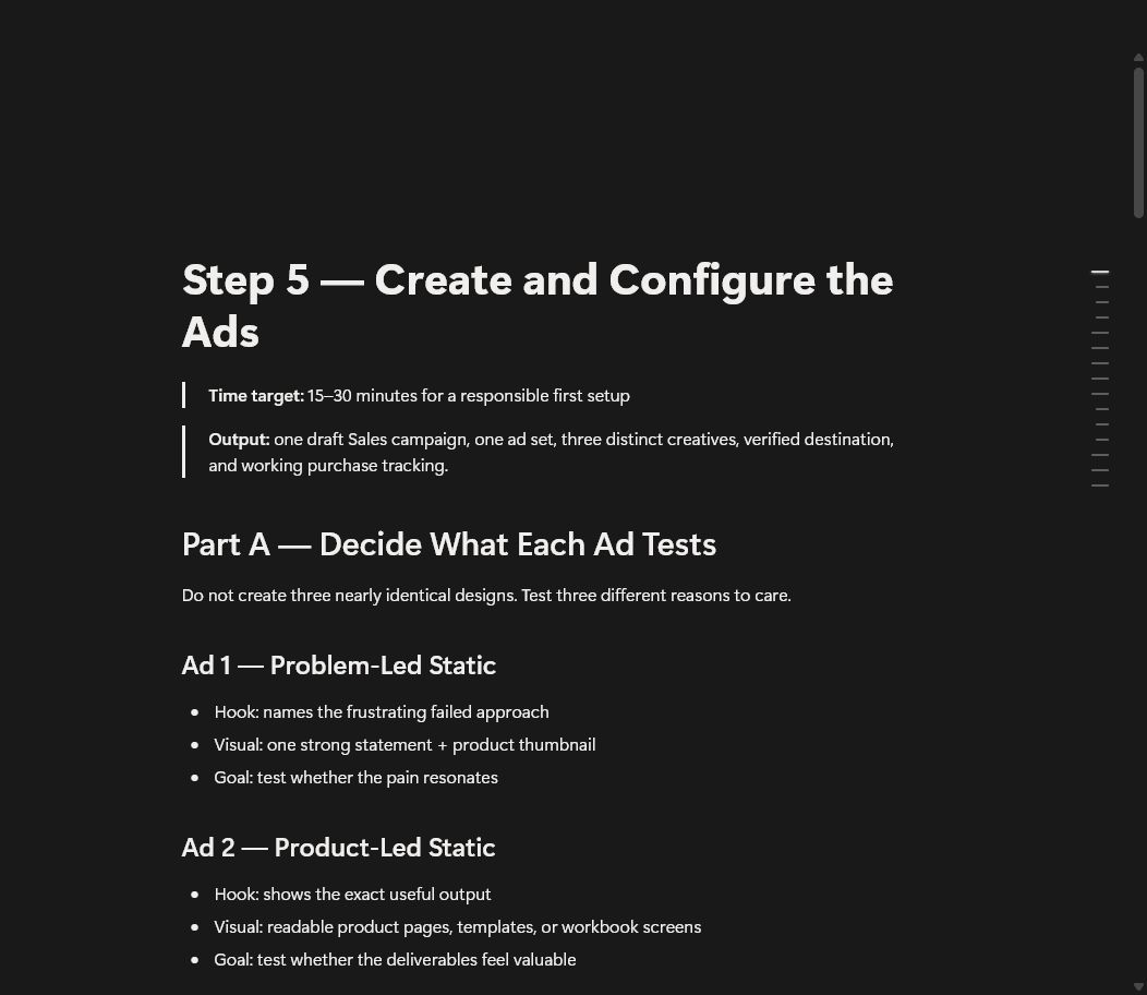 Detailed Notion Meta Ads module